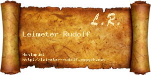Leimeter Rudolf névjegykártya