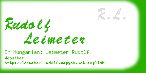 rudolf leimeter business card